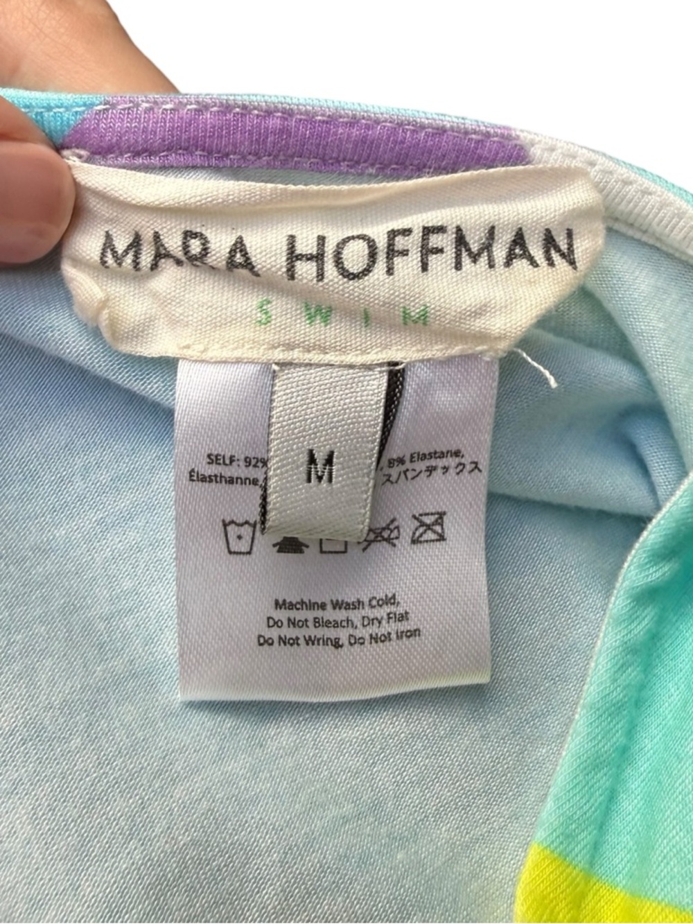 Mara Hoffman Rainbow Swim Beach Coverup Dress Size Medium Asymmetrical Hem Tunic - Picture 14 of 16